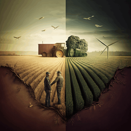 Agricultores Fonte: Midjourney