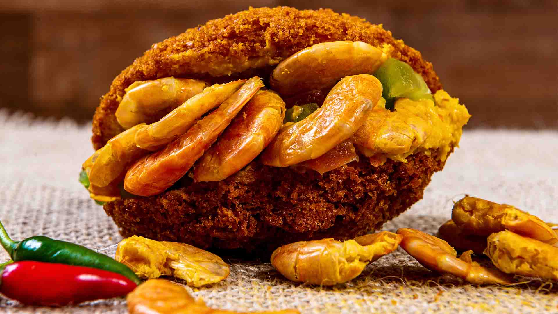 Acarajé com camarão