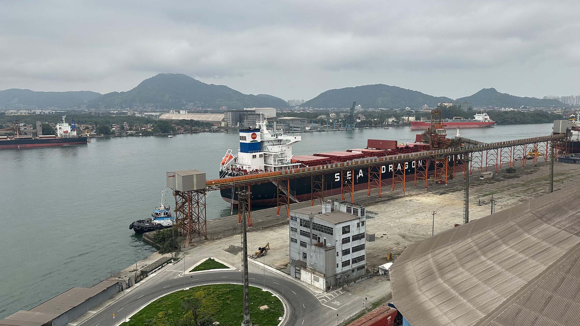 Vista aérea do Terminal 39, no porto de Santos; Kepler está em quase 90% dos terminais graneleiros no porto | Crédito: Karina Souza