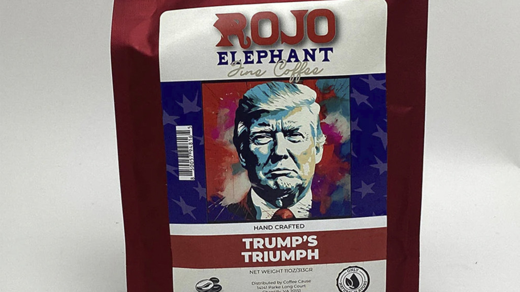 O café Trump's Triumph ("o triunfo de Trump"), da Rojo Elephant