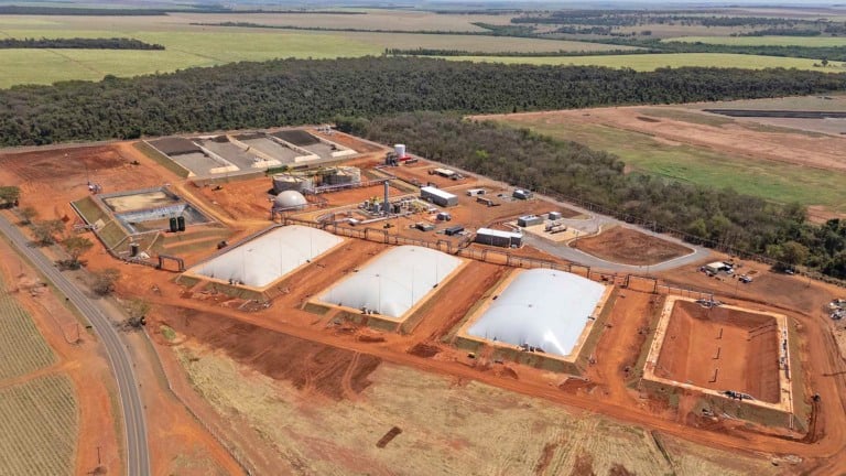Usina de biometano da Cocal em Paraguaçu Paulista (SP)