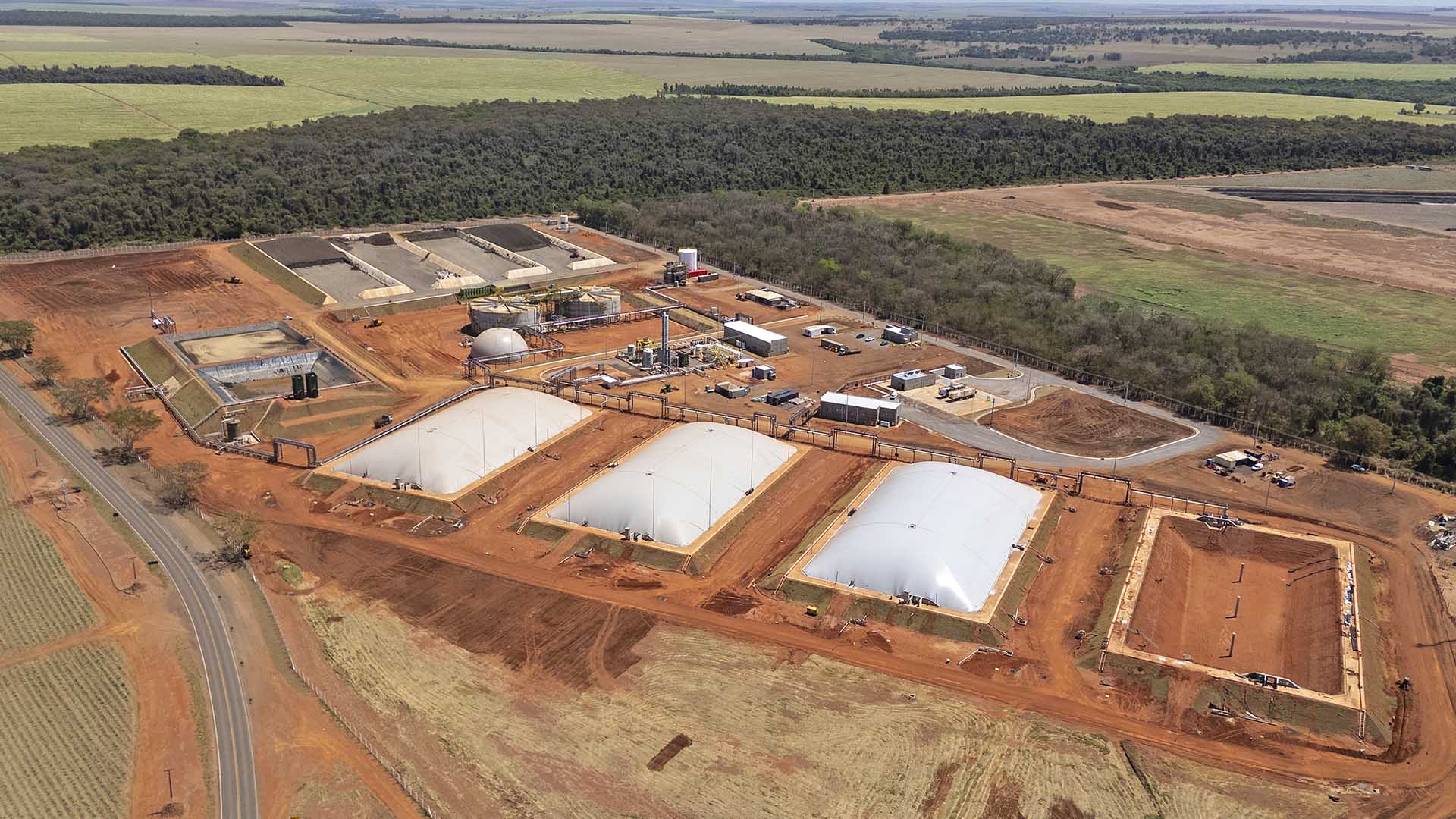 Usina de biometano da Cocal em Paraguaçu Paulista (SP)