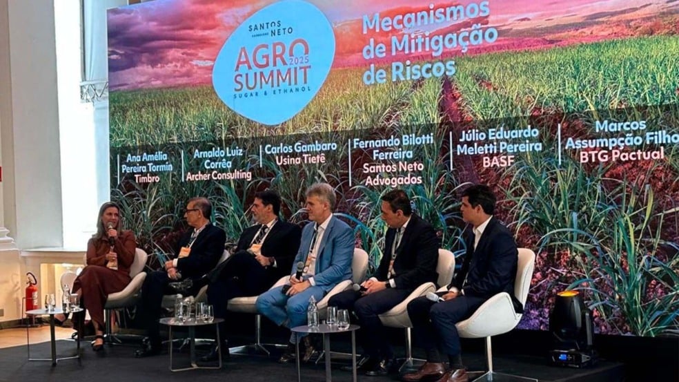 Painel com executivo da Tietê Agroindustrial em evento do Santos Neto | Crédito: Karina Souza