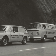 Proálcool Volkswagen 1979 - primeiros testes de motor a álcool com as duas Kombi e Brasília