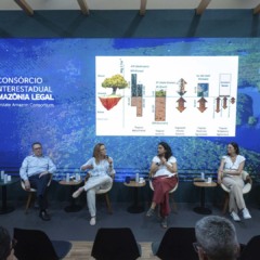 Painel sobre agricultura regenerativa e pecuária durante a COP30 | Crédito: Divulgação
