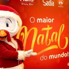 Lek Trek, símbolo da MBRF, em evento de Natal | Crédito: Divulgação