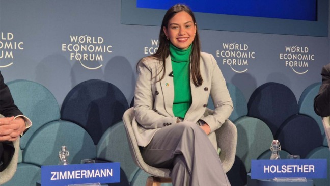 Ana Carolina Zimmermann, produtora rural em Goiás, em painel no Fórum Econômico de Davos | Crédito: Arquivo pessoal